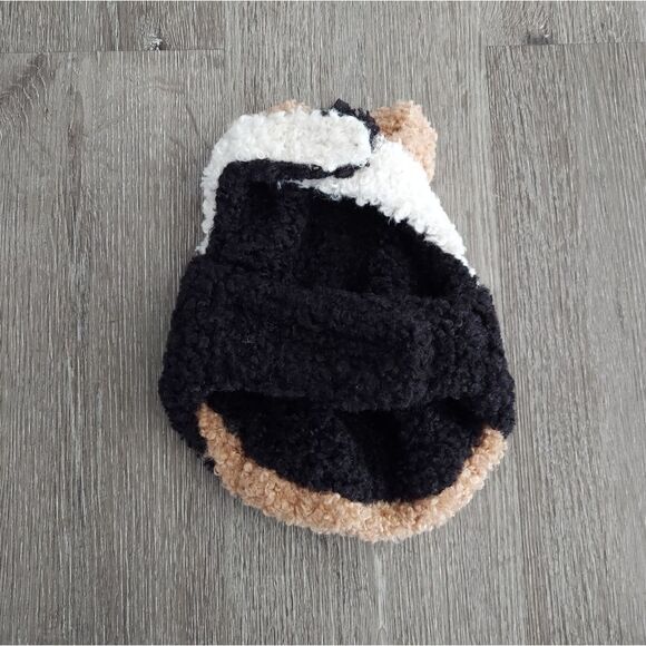 Top Paw Tan Black Beige Color Block Sherpa Jacket XS - Picture 3 of 5